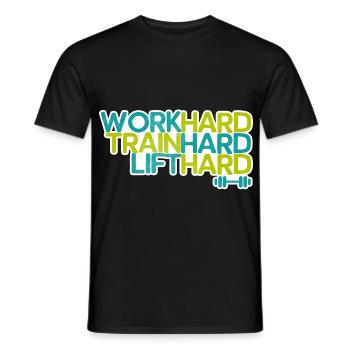 Fitness saying - Men's T-Shirt - black - Front - AI Model Male 178 light (178cm)