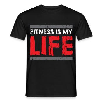 Fitness saying - Men's T-Shirt - black - Front - AI Model Male 178 light (178cm)