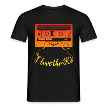 Ich liebe die 90er - Männer T-Shirt - Schwarz - Vorne - AI Model Male 178 light (178cm)