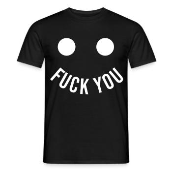 Va te faire sourire - T-shirt homme - noir - Devant - AI Model Male 178 light (178cm)
