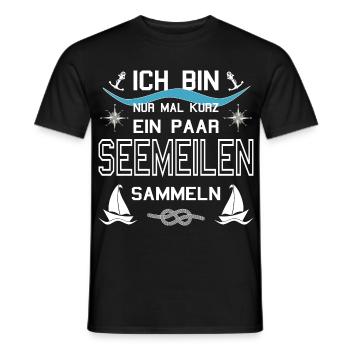 Seemeilen sammeln - Männer T-Shirt - Schwarz - Vorne - AI Model Male 178 light (178cm)