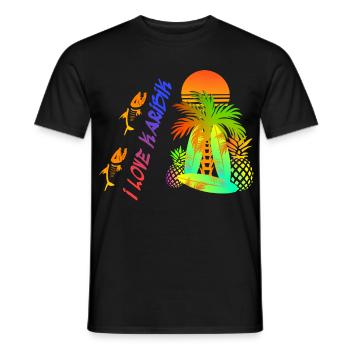 Amour des Caraïbes - T-shirt homme - noir - Devant - AI Model Male 178 light (178cm)