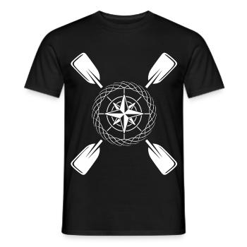 Kayak Paddle Compass - Men's T-Shirt - black - Front - AI Model Male 178 light (178cm)