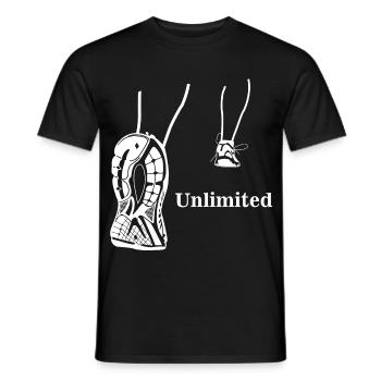 Illimité - conception en cours d'exécution - T-shirt homme - noir - Devant - AI Model Male 178 light (178cm)