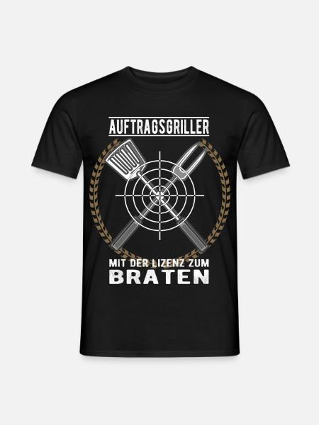 Auftragsgriller - Männer T-Shirt - Schwarz