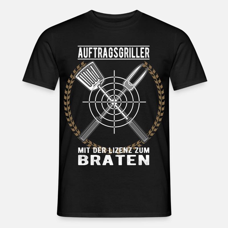 Auftragsgriller - Männer T-Shirt - Schwarz