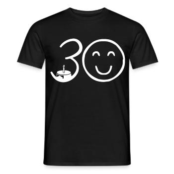 30e anniversaire - T-shirt homme - noir - Devant - AI Model Male 178 light (178cm)