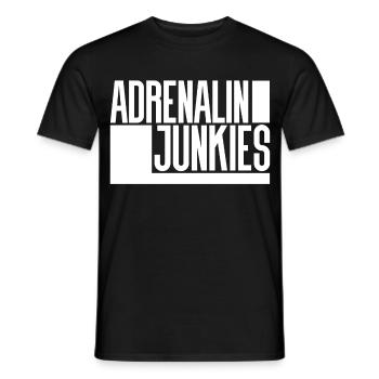 Adrenalin Junkies - Männer T-Shirt - Schwarz - Vorne - AI Model Male 178 light (178cm)