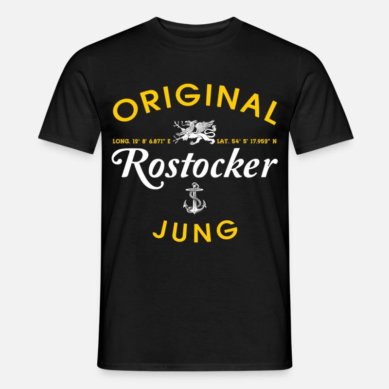 Original Rostocker Jung - Männer T-Shirt - Schwarz