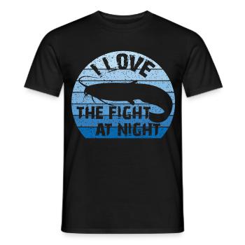 Welsangeln | Waller | Fight - Männer T-Shirt - Schwarz - Vorne - AI Model Male 178 light (178cm)