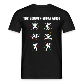 Boulder Funny Funny Humorous Climbing Rock Face - Men's T-Shirt - black - Front - AI Model Male 178 light (178cm)