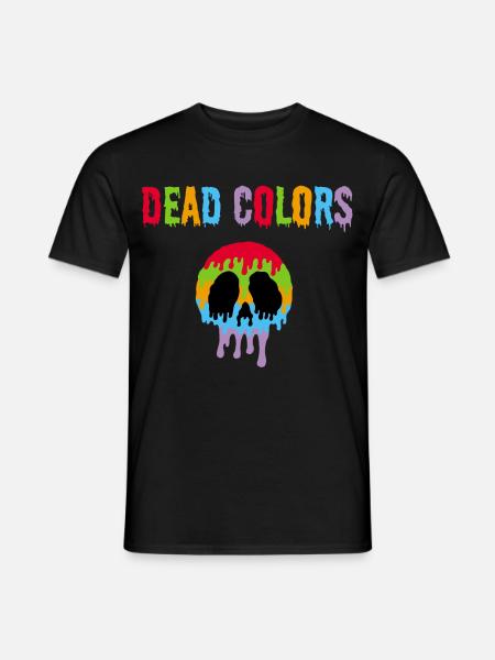 Farbiger Schädel Manga - Männer T-Shirt - Schwarz