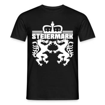 Steiermark - Österreich - Männer T-Shirt - Schwarz - Vorne - AI Model Male 178 light (178cm)