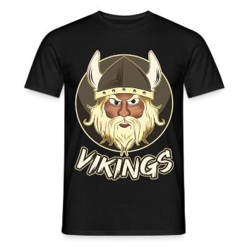 Vikings - Männer T-Shirt - Schwarz - Vorne - AI Model Male 178 light (178cm)