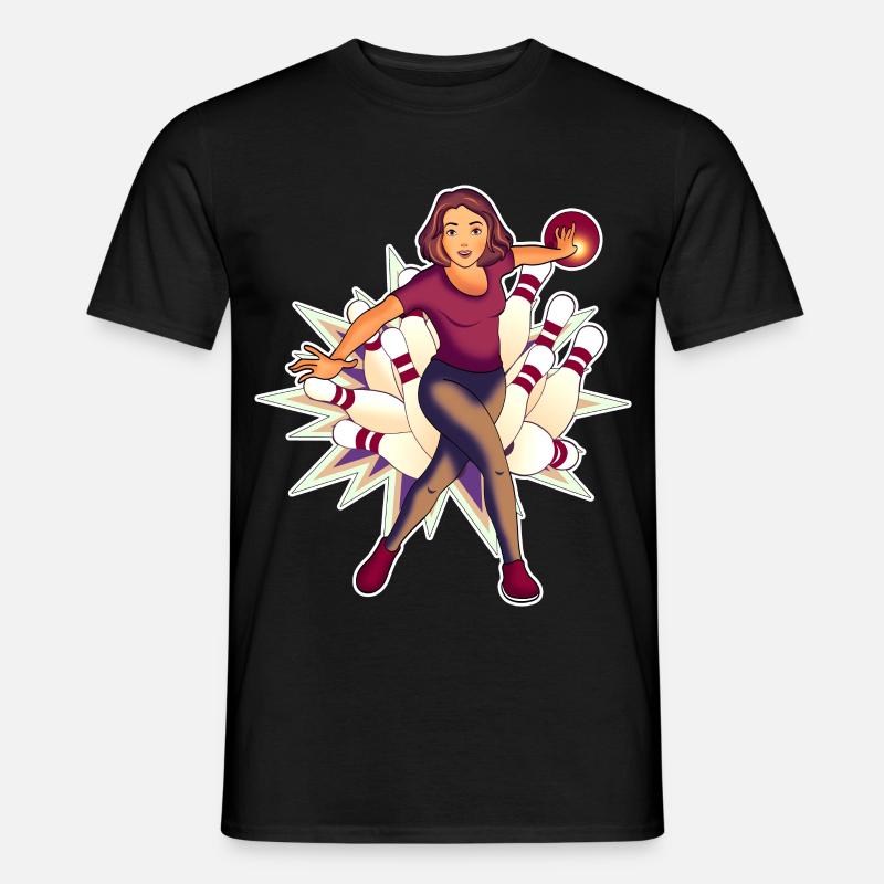 Bowling Queen - Männer T-Shirt - Schwarz