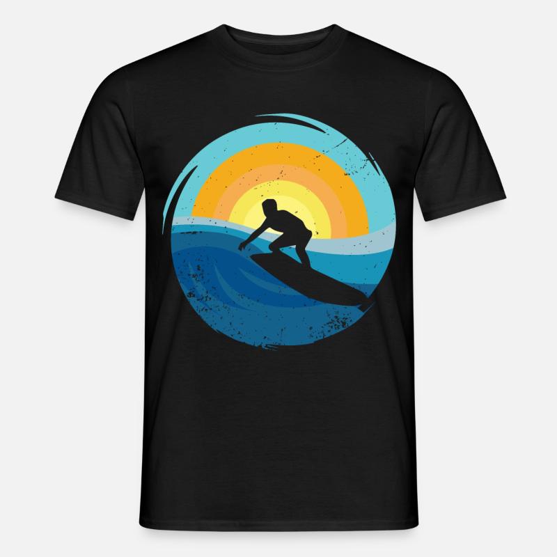 Surfer - Surfboard - Männer T-Shirt - Schwarz