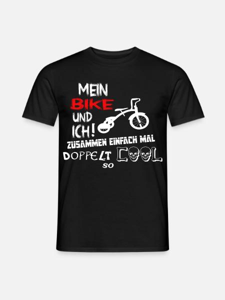 Fahrrad Radfahrer - Männer T-Shirt - Schwarz