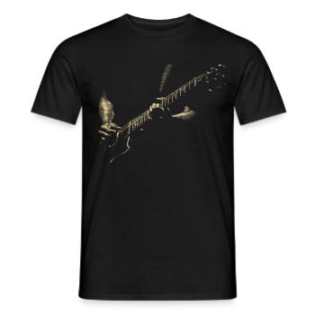 Guitarist - Men's T-Shirt - black - Front - AI Model Male 178 light (178cm)