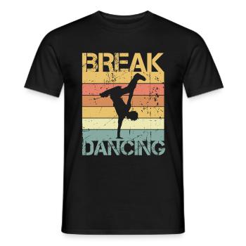 Breakdance - T-shirt homme - noir - Devant - AI Model Male 178 light (178cm)