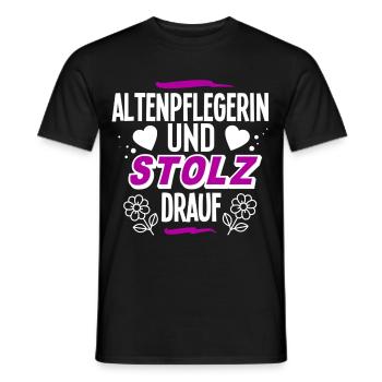 Altenpflegerin - Männer T-Shirt - Schwarz - Vorne - AI Model Male 178 light (178cm)
