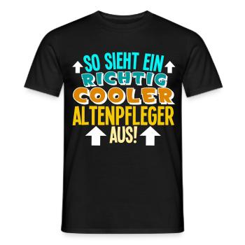 Altenpfleger - Männer T-Shirt - Schwarz - Vorne - AI Model Male 178 light (178cm)