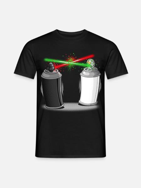 Graffiti wars - Männer T-Shirt - Schwarz