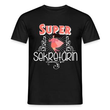 Sekretärin - Männer T-Shirt - Schwarz - Vorne - AI Model Male 178 light (178cm)
