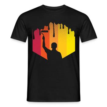 Maler - Männer T-Shirt - Schwarz - Vorne - AI Model Male 178 light (178cm)