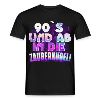 90 s Retro Vintage 1990 - Männer T-Shirt - Schwarz - Vorne - AI Model Male 178 light (178cm)