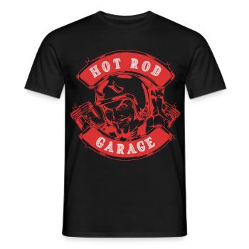 Hot Rod Garage V8 - Männer T-Shirt - Schwarz - Vorne - AI Model Male 178 light (178cm)