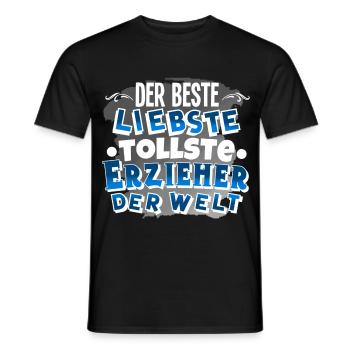educator - Men's T-Shirt - black - Front - AI Model Male 178 light (178cm)