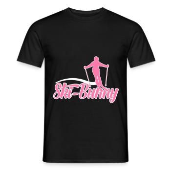 Ski-Hase - Männer T-Shirt - Schwarz - Vorne - AI Model Male 178 light (178cm)