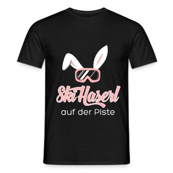 Ski Haserl auf der Piste - Männer T-Shirt - Schwarz - Vorne - AI Model Male 178 light (178cm)