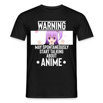 Anime - Men's T-Shirt - black - Front - AI Model Male 178 light (178cm)