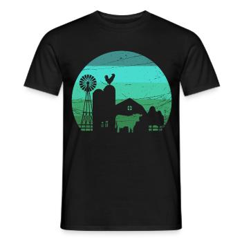 Farm Grange Agriculture Farm - Desig - Men's T-Shirt - black - Front - AI Model Male 178 light (178cm)