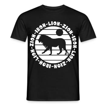 Lion de fer Zion Rastafari Reggae Löwe - T-shirt homme - noir - Devant - AI Model Male 178 light (178cm)