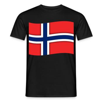 Norwegische Flagge - Männer T-Shirt - Schwarz - Vorne - AI Model Male 178 light (178cm)