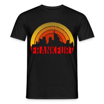 Skyline Francfort - T-shirt homme - noir - Devant - AI Model Male 178 light (178cm)