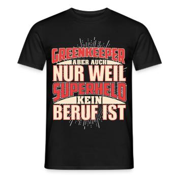 Greenkeeper Superheld - Männer T-Shirt - Schwarz - Vorne - AI Model Male 178 light (178cm)