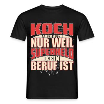 Koch Superheld - Männer T-Shirt - Schwarz - Vorne - AI Model Male 178 light (178cm)