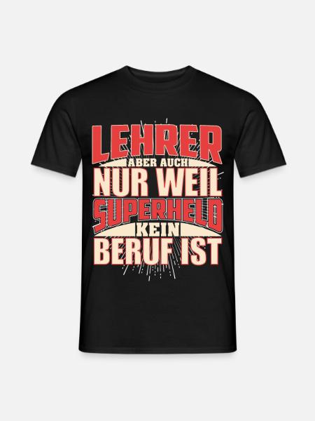 Lehrer Superheld - Männer T-Shirt - Schwarz