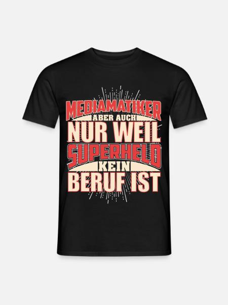 Mediamatiker Superheld - Männer T-Shirt - Schwarz