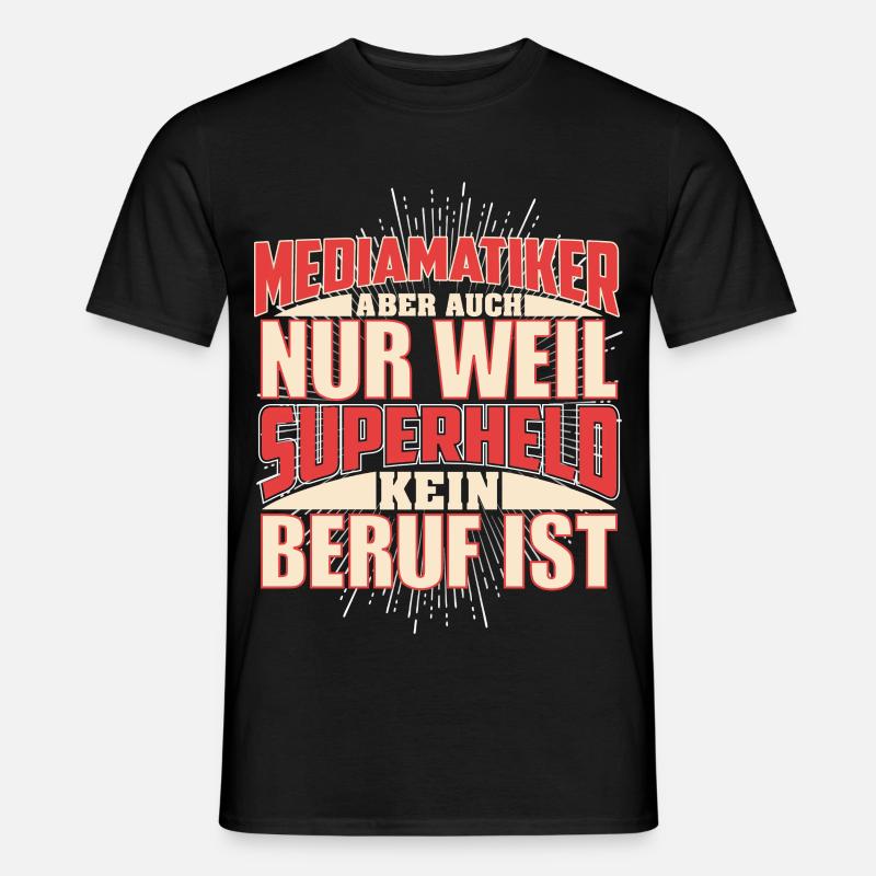 Mediamatiker Superheld - Männer T-Shirt - Schwarz