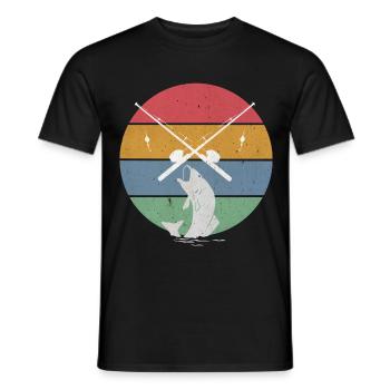 Angeln Angler - Männer T-Shirt - Schwarz - Vorne - AI Model Male 178 light (178cm)