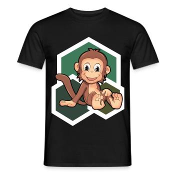 Cute Monkey - Men's T-Shirt - black - Front - AI Model Male 178 light (178cm)
