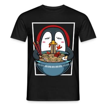 Magie des nouilles manchots - T-shirt homme - noir - Devant - AI Model Male 178 light (178cm)