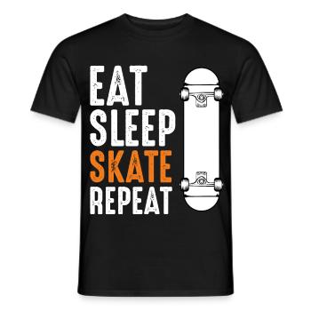 Eat Sleep Skate Repeat - Men's T-Shirt - black - Front - AI Model Male 178 light (178cm)