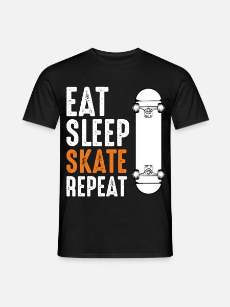 Eat Sleep Skate Repeat - Men's T-Shirt - black