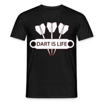 Dart ist Leben Dart-Logo - Männer T-Shirt - Schwarz - Vorne - AI Model Male 178 light (178cm)