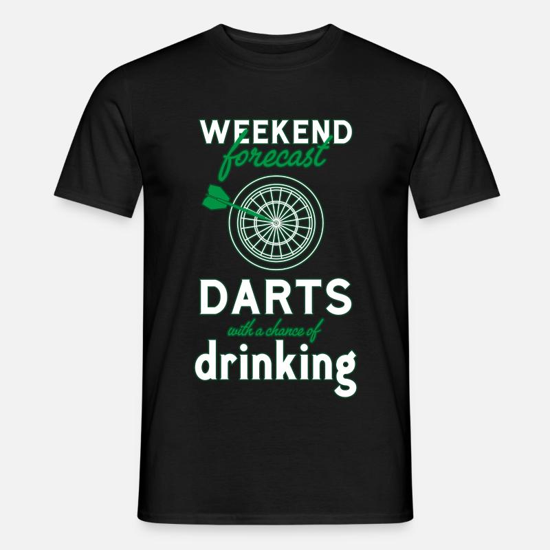 Darts Dart - Männer T-Shirt - Schwarz